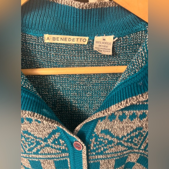 Vintage Acrylic Sweater A Benedetto Pullover - Picture 2 of 9
